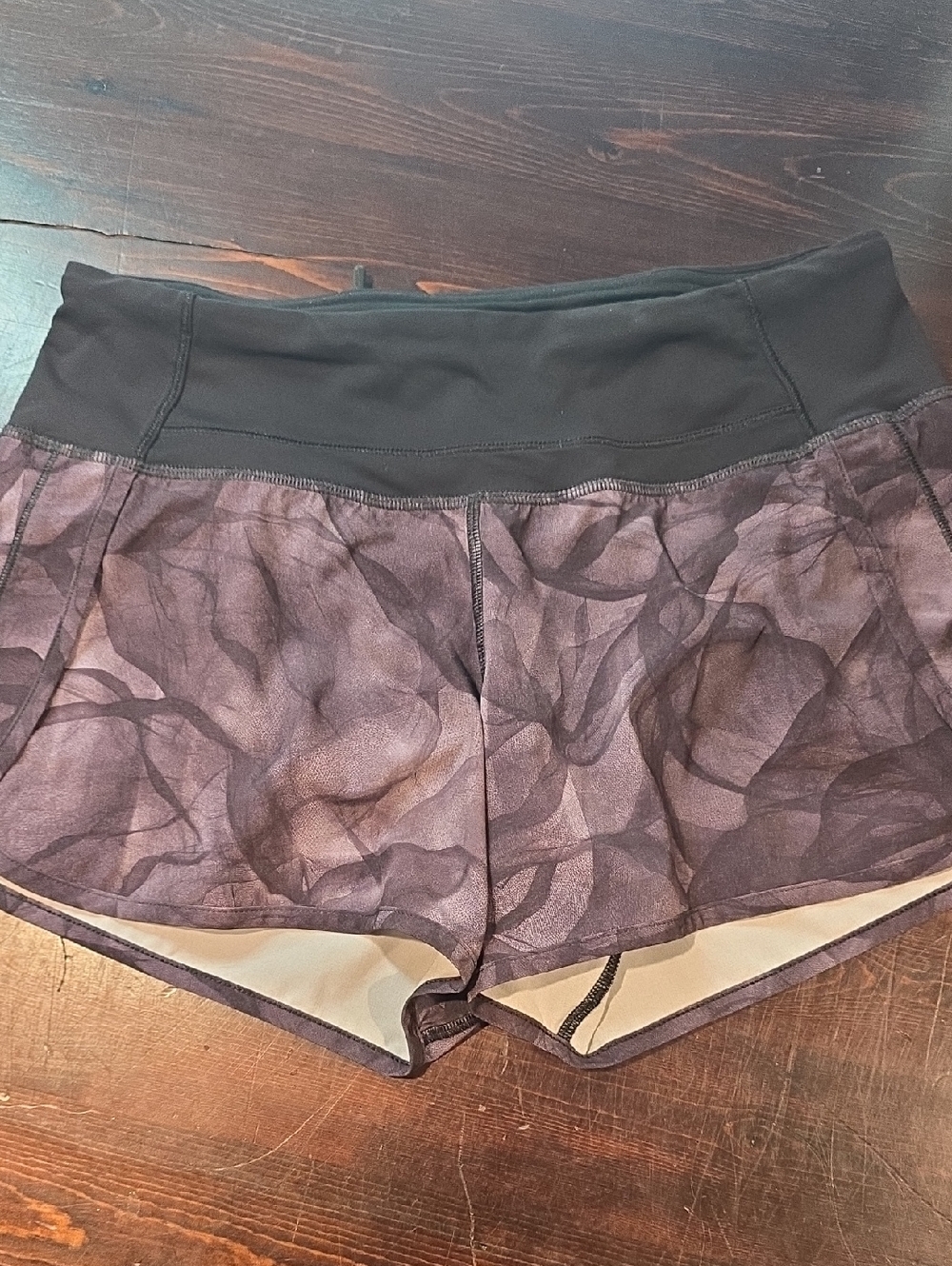 Women’s Black & Plum Performance Running Shorts